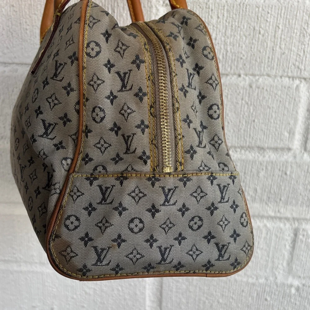 Louis Vuitton Leather Monogram Marie Hand Blue Dome Boston Bag - Picture 6 of 15